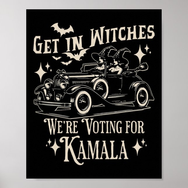 Poster Halloween 1692 Entra nas Bruxas Votamos em Kam (Frente)