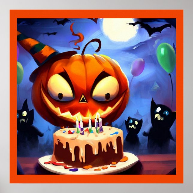 Poster Halloween - Aniversário 3 (Frente)