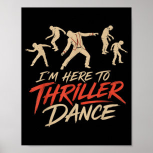 Poster Halloween Aqui Para Thriller Dança Roupa Legal Hom
