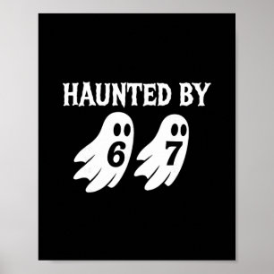 Poster Halloween Assombrado 67 Número 67 Seis Sete Meme