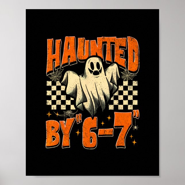 Poster Halloween Assombrado 67 Seis Sete Meme 1 (10)  (Frente)