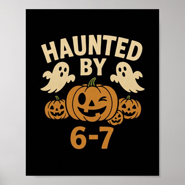 Poster Halloween Assombrado 67 Seis Sete Meme 1 (11)  (Frente)