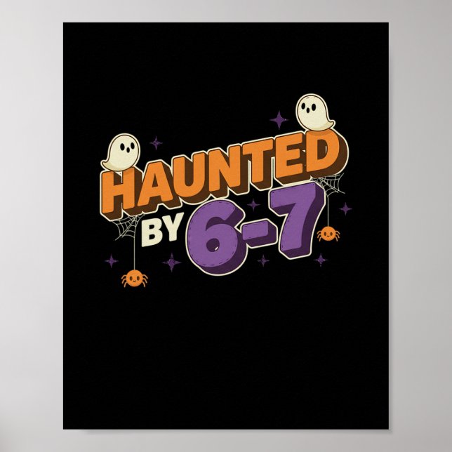 Poster Halloween Assombrado 67 Seis Sete Meme 1 (18)  (Frente)