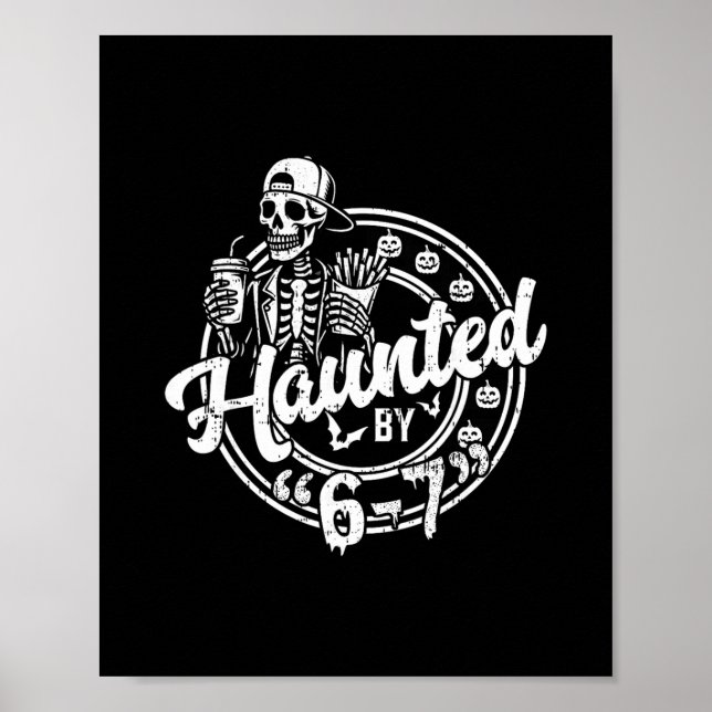 Poster Halloween Assombrado 67 Seis Sete Meme 1 (2)  (Frente)