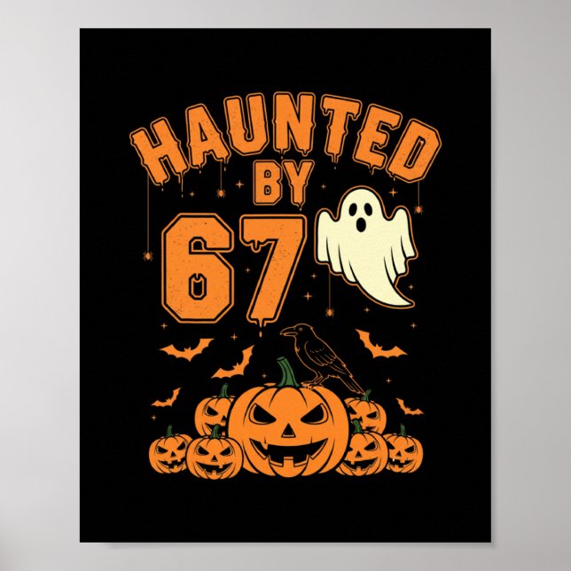 Poster Halloween Assombrado 67 Seis Sete Meme 1 (21)  (Frente)