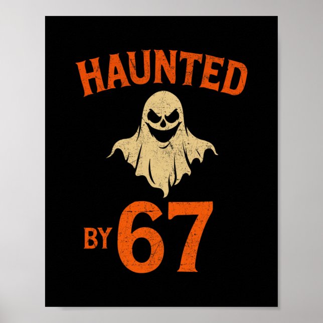 Poster Halloween Assombrado 67 Seis Sete Meme 1 (23)  (Frente)