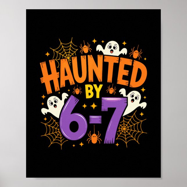 Poster Halloween Assombrado 67 Seis Sete Meme 1 (3)  (Frente)