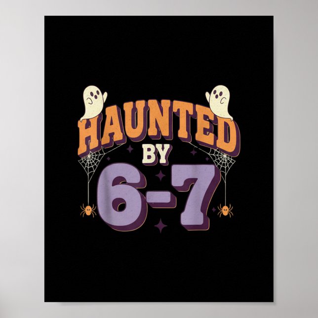 Poster Halloween Assombrado 67 Seis Sete Meme 1 (9)  (Frente)