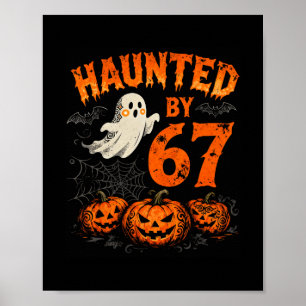 Poster Halloween Assombrado Seis Sete Número Geração Alph