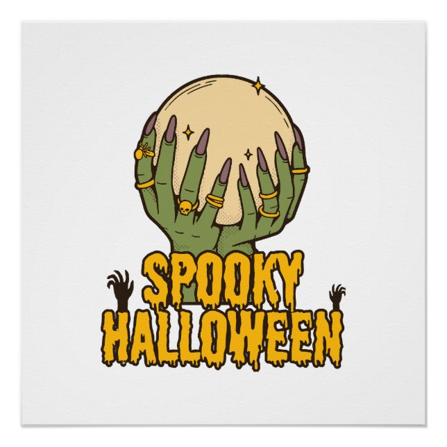 Póster halloween assustador (Frente)