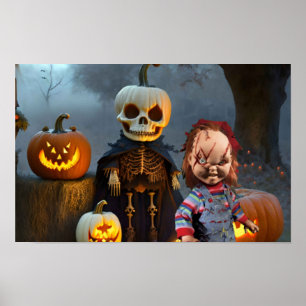 Poster Halloween assustador.