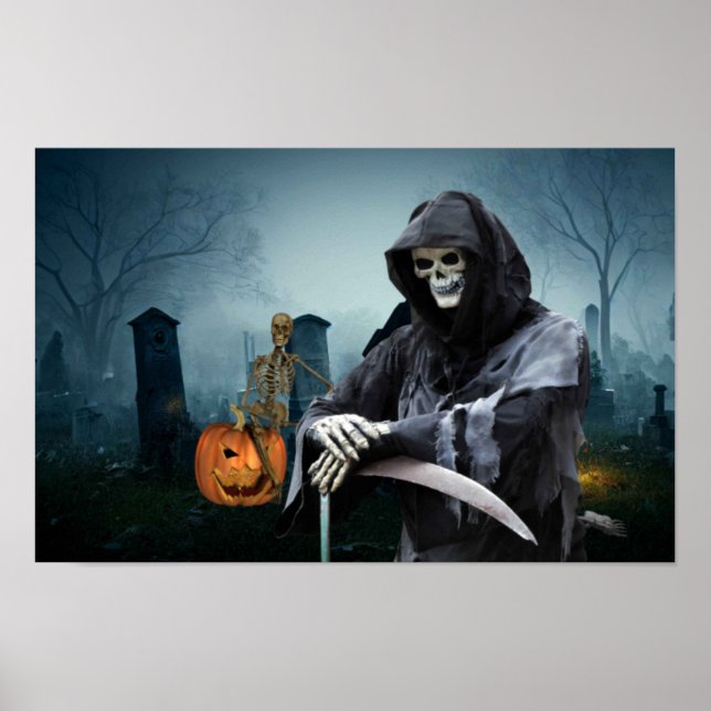 Poster Halloween assustador. (Frente)