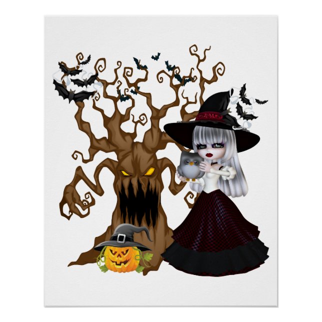 Póster Halloween Assustador (Frente)