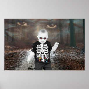 Poster Halloween assustador.