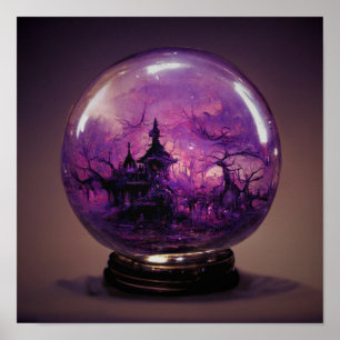 Poster Halloween assustador Casa Assombrada