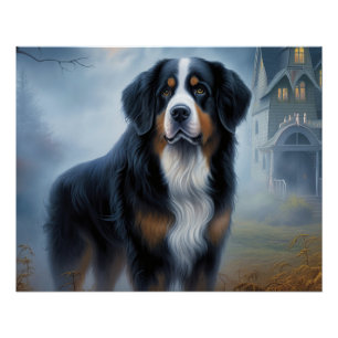 Póster Halloween Assustador de Montanha de Berna
