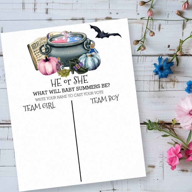 Poster Halloween Bebê Sexo Revelação Votação (Criador carregado)