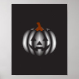 Poster Halloween black pumpkin 