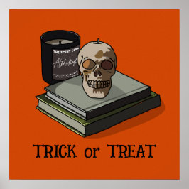 Poster Halloween - Bonito Céu Branco Engraçado