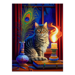 Póster Halloween Cat
