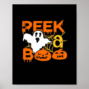 Poster Halloween Com Pumpkins Peekaboo