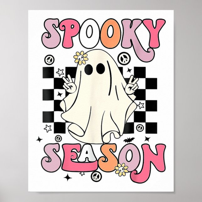 Poster Halloween Cute Ghost Spooky Season (Frente)