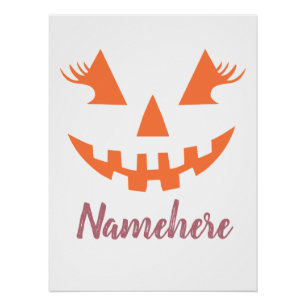 Póster Halloween da Girly Jack O Lanterna Pumpkin Persona