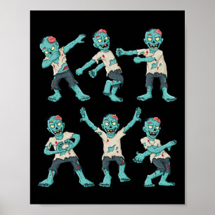 Poster Halloween Dançando Zombies Dançando Desafio Boys G
