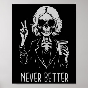 Poster Halloween de café da Copa do Bebendo sem melhor es