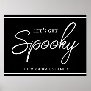 Poster Halloween De Tipografia Do Script Chic Spooky Do v