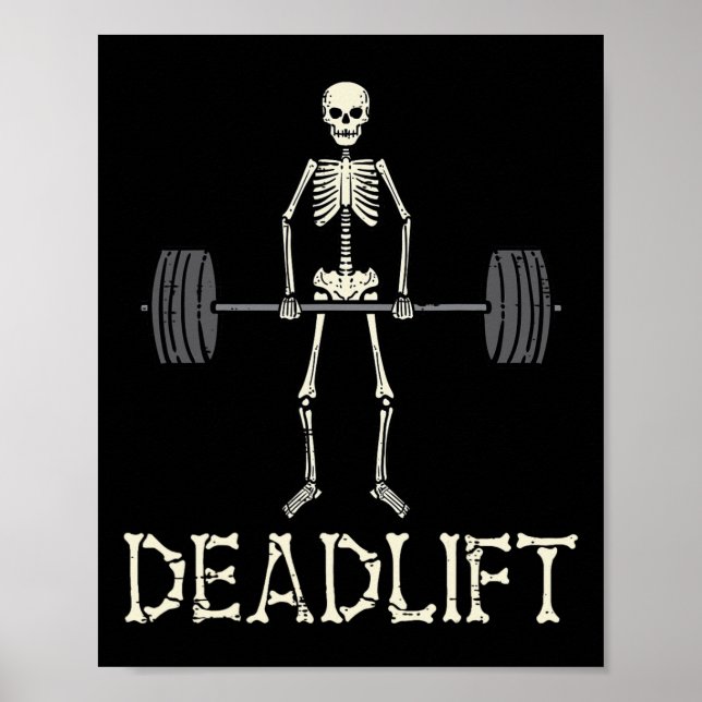 Poster Halloween Deadelevador Skeleton Gym Workout Figuru (Frente)
