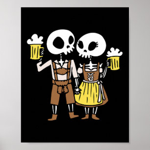 Poster Halloween do Aplausos do Skeleton