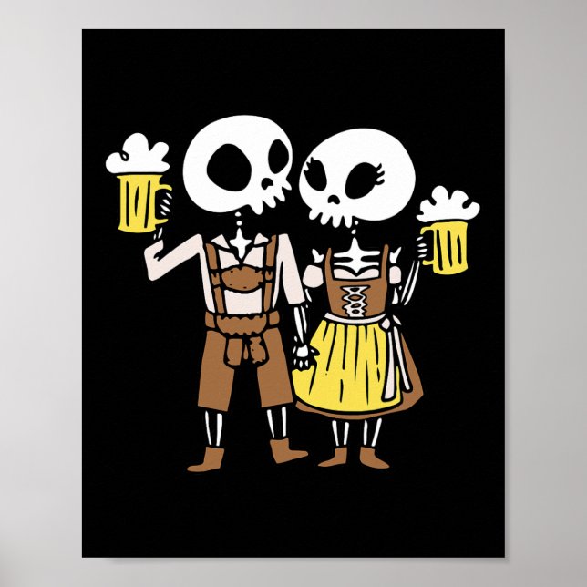 Poster Halloween do Aplausos do Skeleton (Frente)