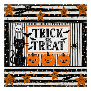 Póster Halloween Doces ou Travessuras