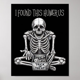 Poster Halloween Dons Skeleton Encontrei Este Humero