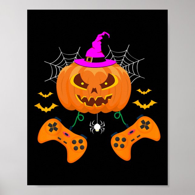 Poster Halloween Engraçado Pumpkin Jack O Lantern Video G (Frente)