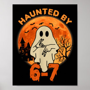 Poster Halloween Esqueleto Assombrado Assombrado Seis Set