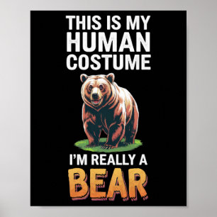 Poster Halloween Esta é a minha fantasia humana Eu sou re