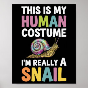 Poster Halloween Esta é a minha fantasia humana. Sou mesm
