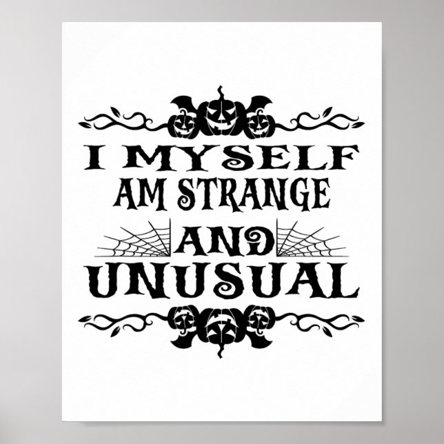 Poster Halloween Eu Mesmo Sou Estranha E Homens Incomuns  (Frente)