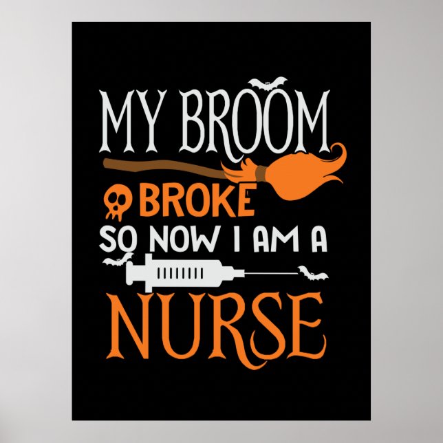Poster Halloween Eu Sou Uma Enfermeira Aniversário (Frente)