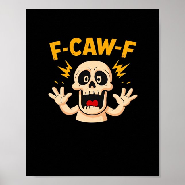 Poster Halloween F-Caw-F Skull (Frente)