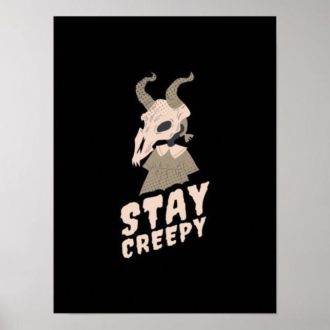 Poster Halloween Fica Assustador Gift (Frente)