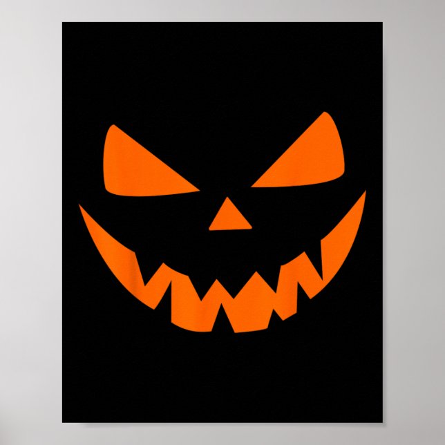 Poster Halloween Figurume Jack O'Lanterna Pumpkin Face Wo (Frente)