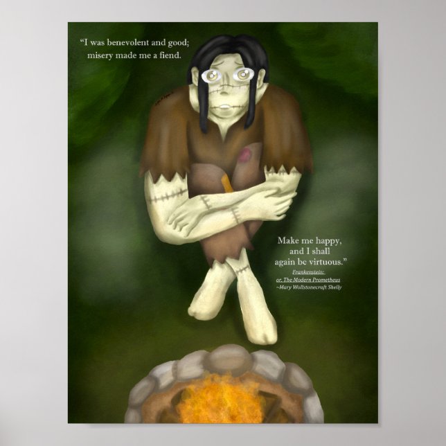 Poster Halloween Frankenstein Art Print (Frente)