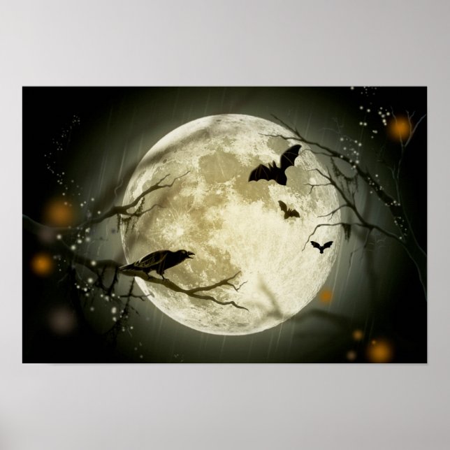 Póster Halloween Full Moon (Frente)