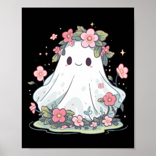 Poster Halloween Ghost Flower Costume Women Girls Hallowe