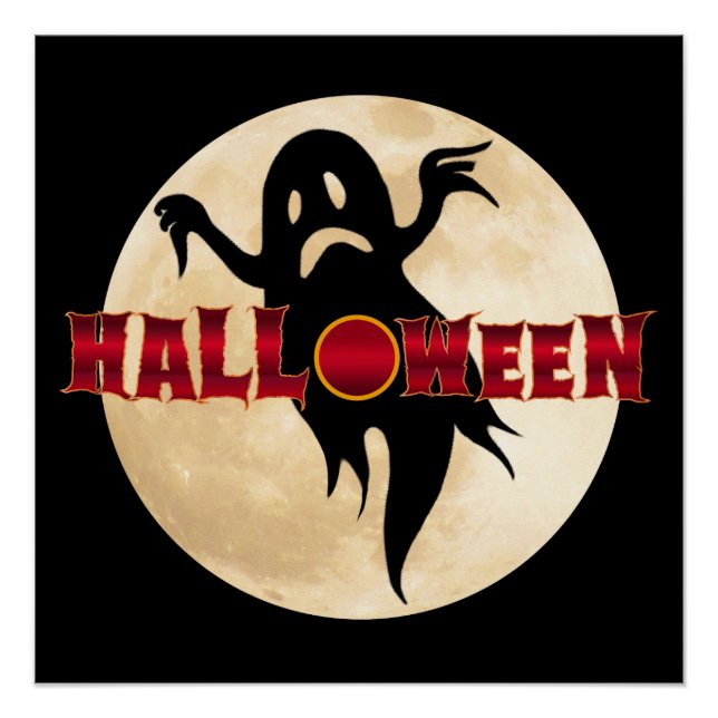 Póster Halloween Ghost Moon (Frente)