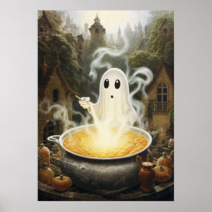 Poster Halloween Ghost Witch