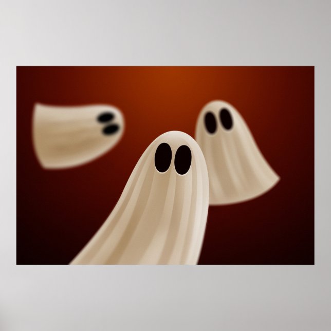 Poster Halloween Ghosts (Frente)